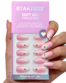 BTArtbox Press On Nails Orchard Burst front view with 32 nails