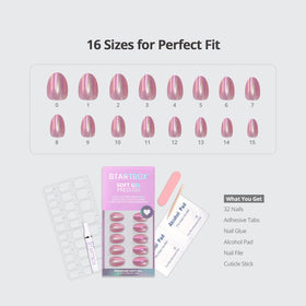 BTArtbox Press On Nails Oval You Know Me application guide