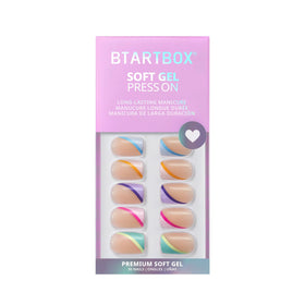 BTArtbox Press On Nails Pastel Curves application guide