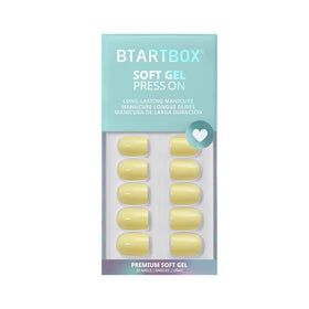 BTArtbox Press On Nails pastel yellow in various sizes