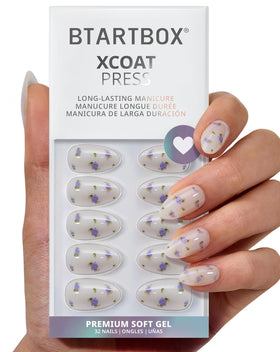 BTArtbox Press On Nails Pathside Lilac front view