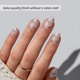 BTArtbox Press On Nails Pathside Lilac side view