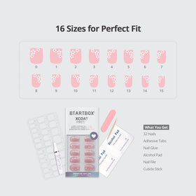 BTArtbox Press On Nails Petalfall application guide included in the kit