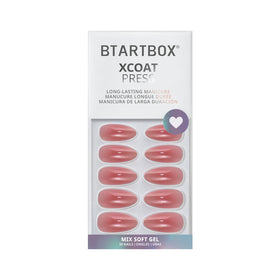 BTArtbox Press On Nails Pink Hypnotic size options