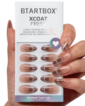 BTArtbox Press On Nails Plaid Memory front view