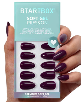 BTArtbox Press On Nails Poison Potion dark purple front view
