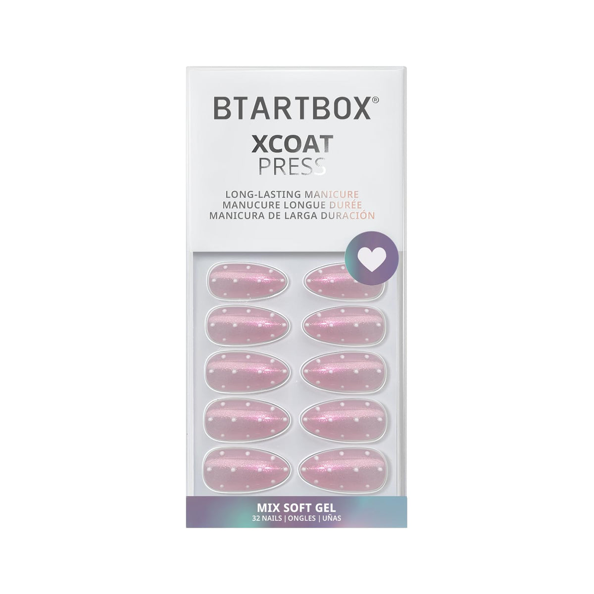BTArtbox Press On Nails Polka-Dot Dress lifestyle scene with hands