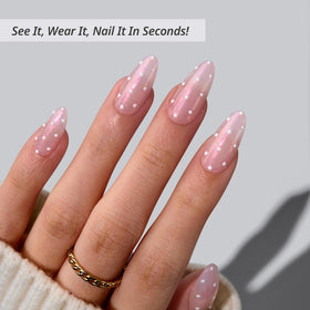 BTArtbox Press On Nails Polka-Dot Dress showing various sizes included