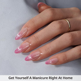 BTArtbox Press On Nails Rosy Dew package contents including nails and accessories