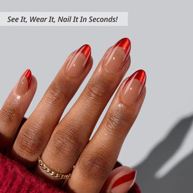 BTArtbox Press On Nails Ruby Slipper packaging showing included items