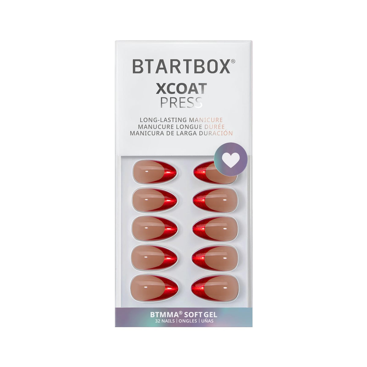 BTArtbox Press On Nails Ruby Slipper with nail file and wooden stick