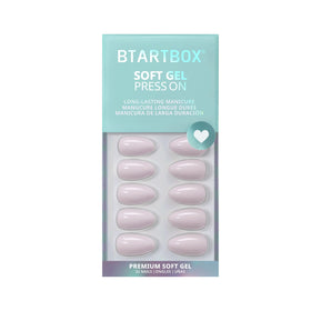 BTArtbox Press On Nails Satin Memo with a focus on the pastel purple colour