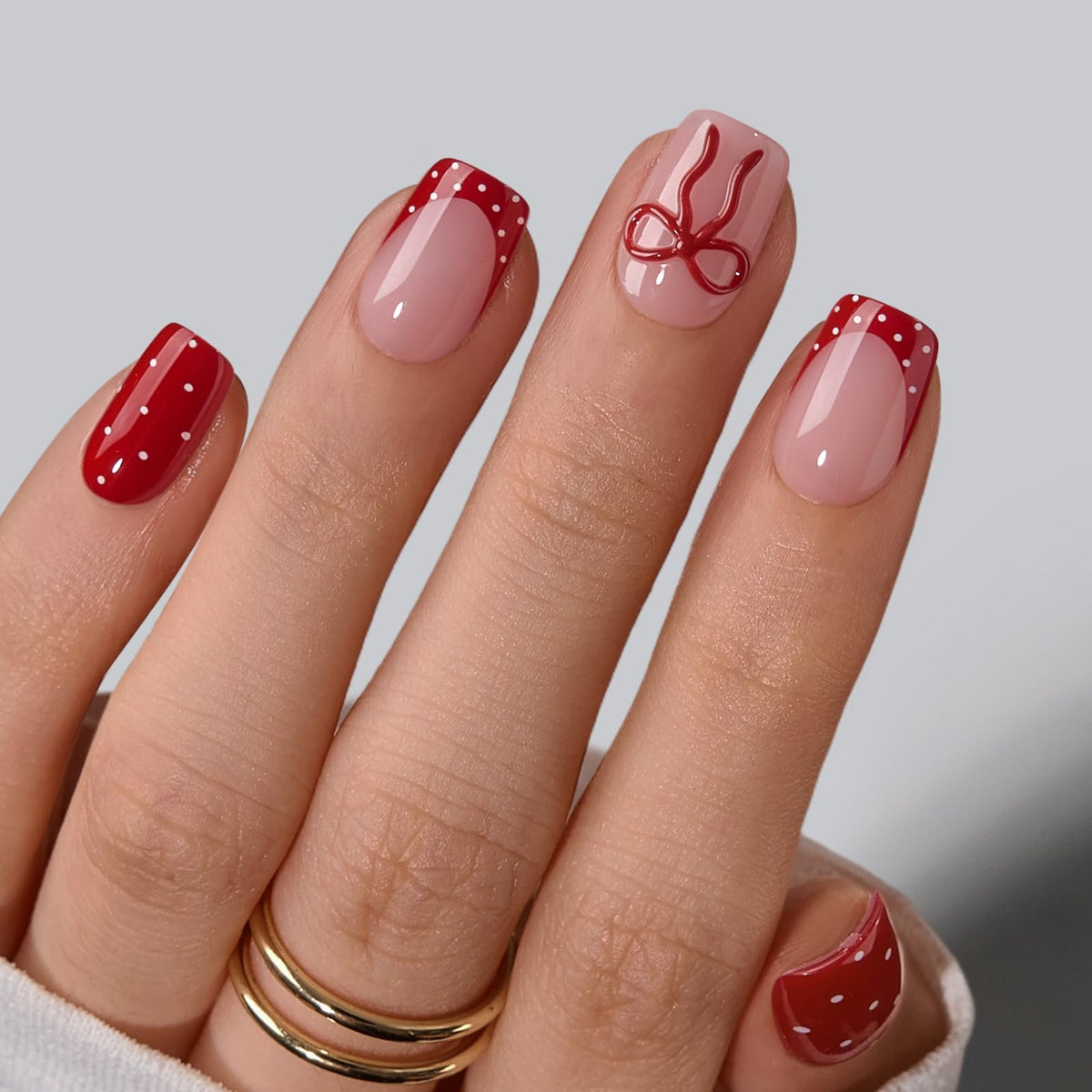 BTArtbox Press On Nails Scarlet Getaway front view