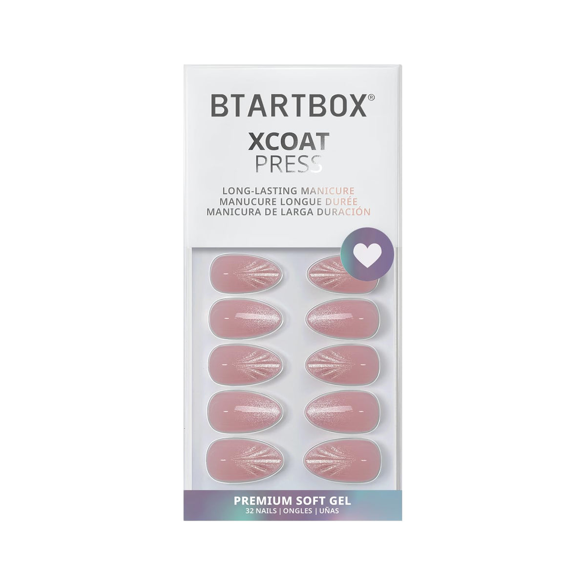 BTArtbox Press On Nails Shell Luxe Short Almond detailed view
