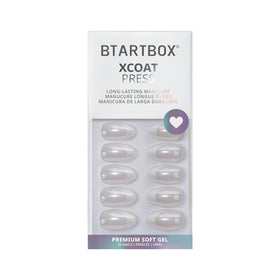 BTArtbox Press On Nails Short Almond French Tip showing different sizes