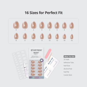 BTArtbox Press On Nails Short White French Tip application process