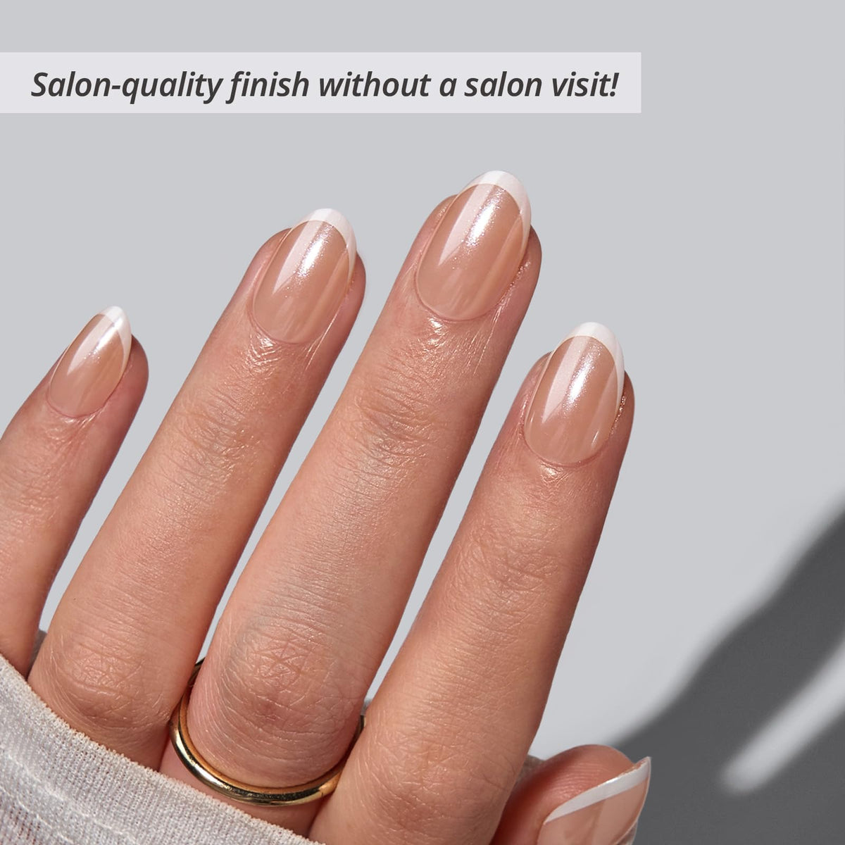 BTArtbox Press On Nails Short White French Tip packaging