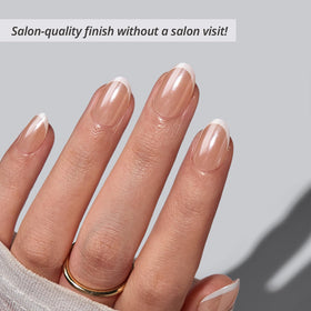 BTArtbox Press On Nails Short White French Tip packaging