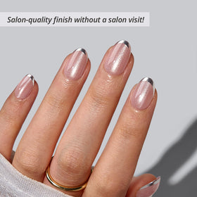 BTArtbox Press On Nails Short XS Oval Pink French Tip packaging