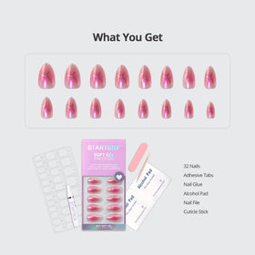 BTArtbox Press On Nails showing different sizes included