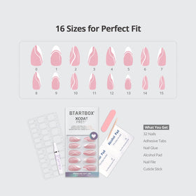 BTArtbox Press On Nails showing various sizes