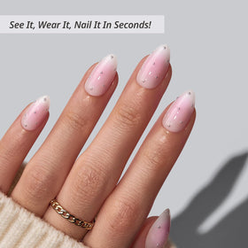 BTArtbox Press On Nails Shy Metal Short Almond packaging