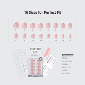 BTArtbox Press On Nails Silken Halo packaging with all contents displayed