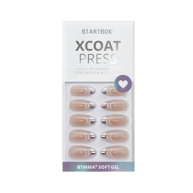BTArtbox Press On Nails Silver Storm showing variety of sizes