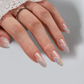 BTArtbox Press On Nails Starlet French tip design close-up