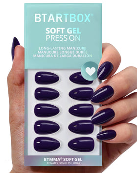 BTArtbox Press On Nails Storm Black front view