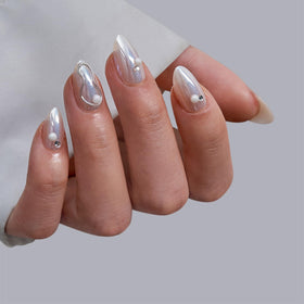 BTArtbox Press On Nails Tidal Pearl in packaging