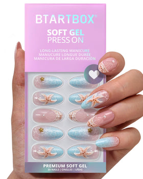 BTArtbox Press On Nails Tide Play packaging with included accessories