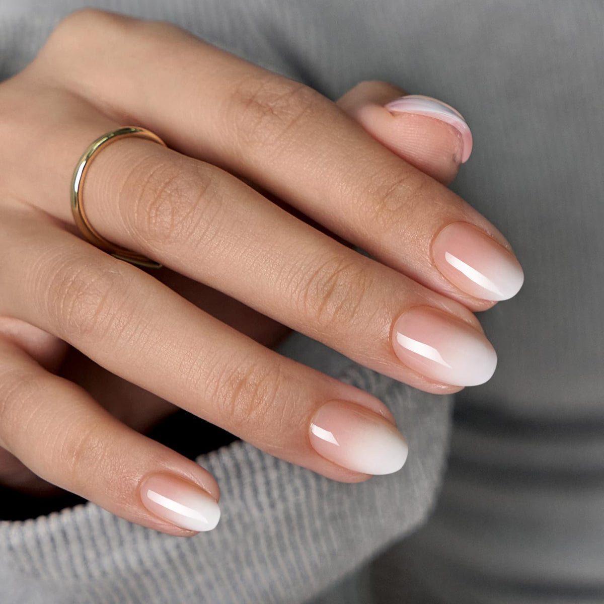 BTArtbox Press On Nails Warm Vanilla front view
