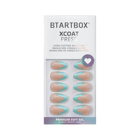 BTArtbox Press On Nails Wave Ride with nail glue and adhesive tabs