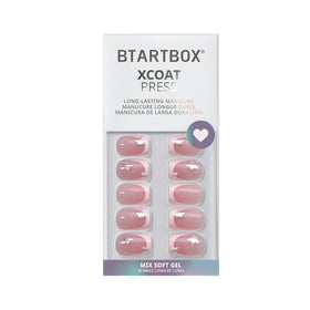 BTArtbox Press On Nails with alcohol pads and wooden stick