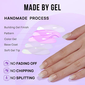 BTArtbox Press On Nails with nail glue and adhesive tabs