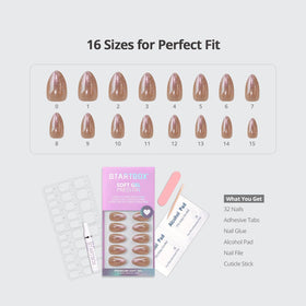 BTArtbox Press On Toenails Champagne Mood application guide