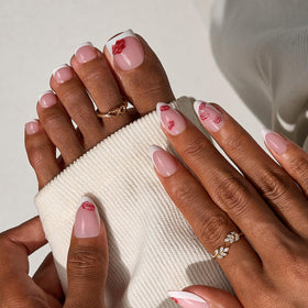 BTArtbox Press On Toenails Date Night showing different sizes
