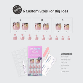 BTArtbox Press On Toenails Isle Plumeria Pedi packaging