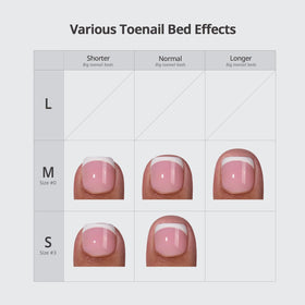 BTArtbox Press On Toenails packaging with included accessories