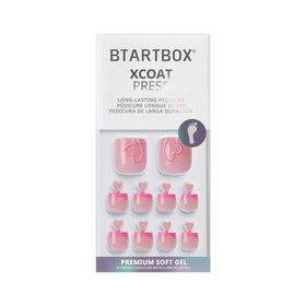BTArtbox Press On Toenails Soft Romance in a lifestyle setting