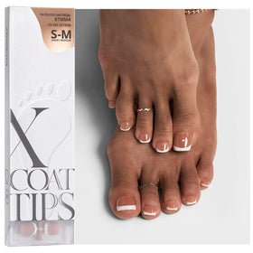 BTARTBOXNAILS French Tip Press On Toenails Brown front view