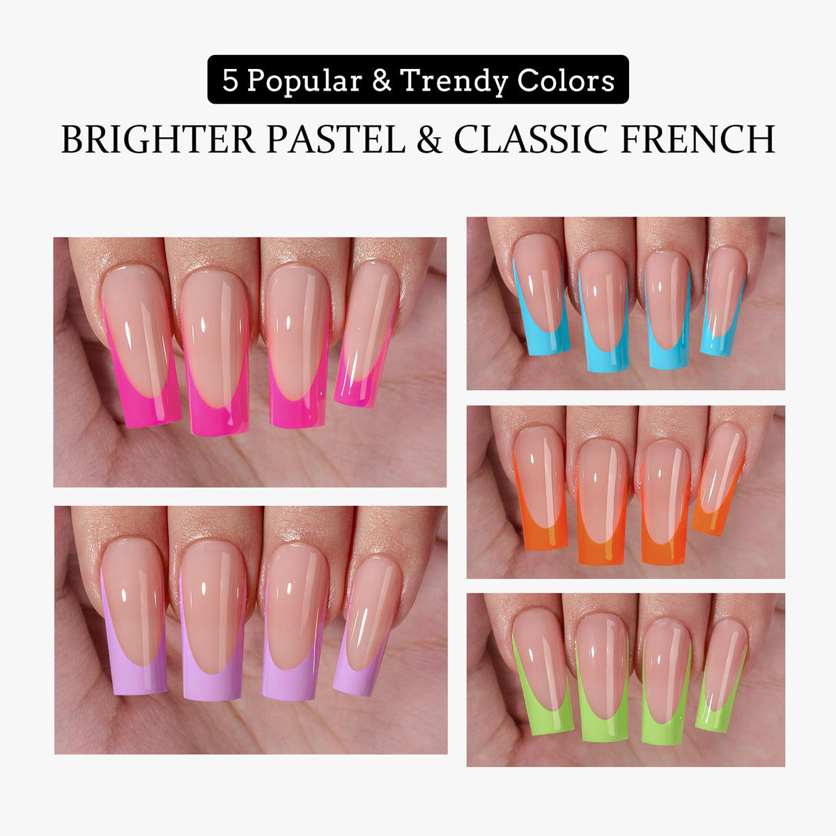 BTARTBOXNAILS Pastel French Tip Press On Nails application process