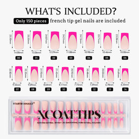 BTARTBOXNAILS Pastel French Tip Press On Nails close-up detail
