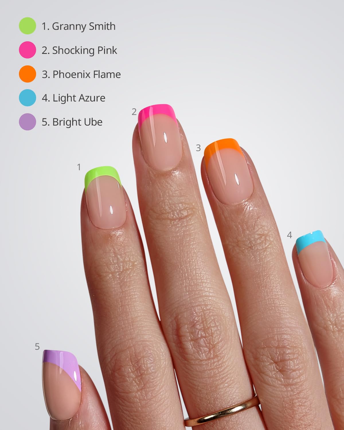 BTARTBOXNAILS Pastel French Tip Press On Nails in packaging