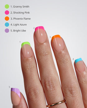 BTARTBOXNAILS Pastel French Tip Press On Nails in packaging