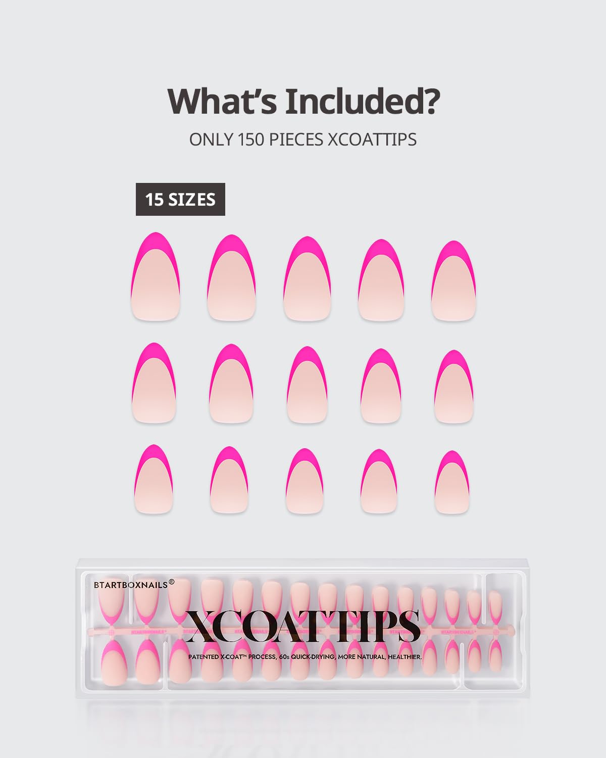 BTARTBOXNAILS Pastel French Tip Press On Nails worn on hands
