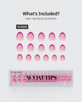 BTARTBOXNAILS Pink French Tip Press On Nails application process