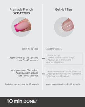 BTARTBOXNAILS Pink French Tip Press On Nails close-up