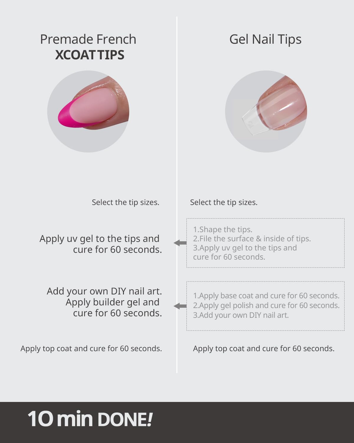 BTARTBOXNAILS Pink French Tip Press On Nails lifestyle scene